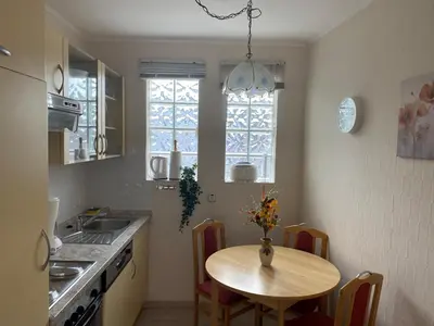 Küche/Küchenzeile in der Unterkunft Ferienwohnung 1 Am Petersberg
