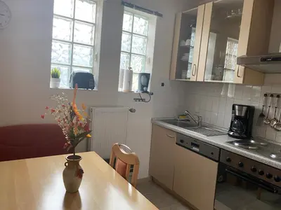 Küche/Küchenzeile in der Unterkunft Ferienwohnung 2 Am Petersberg