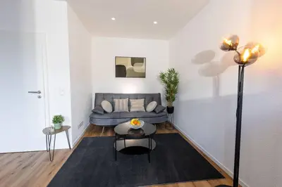 Ein Sitzbereich in der Unterkunft Lava-Loft (Ferienwohnung)