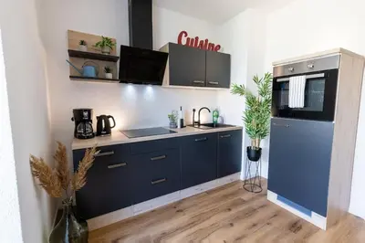 Küche/Küchenzeile in der Unterkunft Lava-Loft (Ferienwohnung)