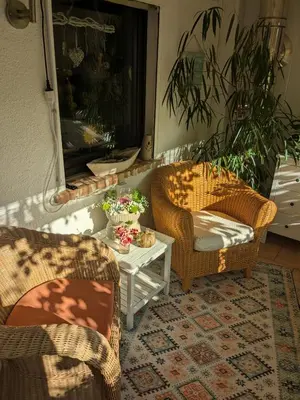 Ein Sitzbereich in der Unterkunft Eva's Home