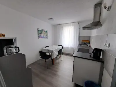 Küche/Küchenzeile in der Unterkunft Ferienwohnung Sonnenblume