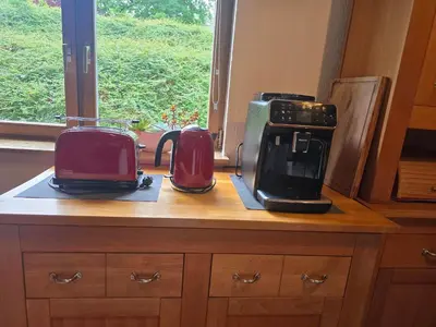 Küche/Küchenzeile in der Unterkunft Ferienhaus Mellicher Berg
