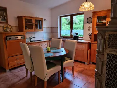 Küche/Küchenzeile in der Unterkunft Ferienhaus Mellicher Berg
