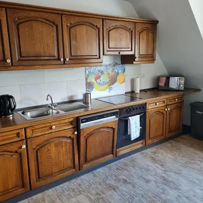Küche/Küchenzeile in der Unterkunft Ferienwohnung Am Bollenbach