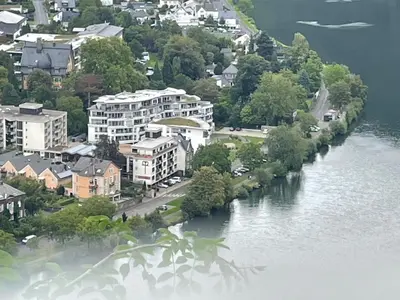 Blick auf einen Fluss in der Nähe der Ferienwohnung