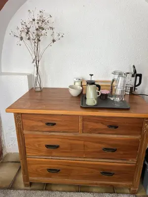 Kaffee-/Teezubehör in der Unterkunft Zimmer auf dem Scheuerhof