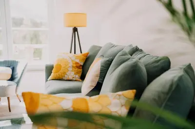 Ein Sitzbereich in der Unterkunft großzügiges, stylisches Apartment I 6 Personen I Eifel I Naturliebhaber I