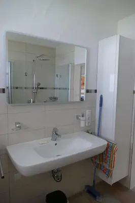 Ein Badezimmer in der Unterkunft Ferienwohnung Hilberath