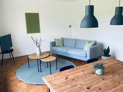 Ein Sitzbereich in der Unterkunft Lay-Zeit