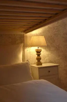 Ein Bett oder Betten in einem Zimmer der Unterkunft Ferienwohnung Waldborn-Suite an der Mosel
