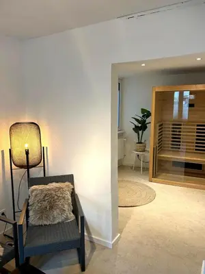 Ein Sitzbereich in der Unterkunft Home Ida