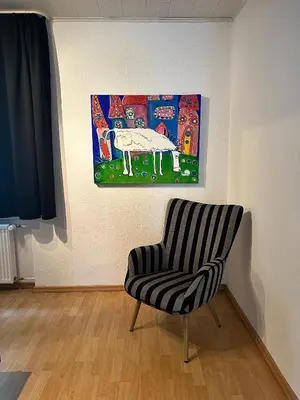 Ein Sitzbereich in der Unterkunft Haus Daniela Oberstadt