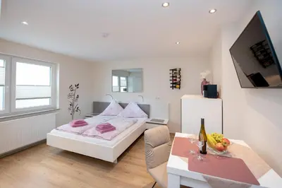 TV/Unterhaltungsangebot in der Unterkunft Studio Apartment am historischen Matthiasturm