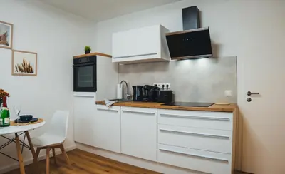 Küche/Küchenzeile in der Unterkunft Rennglück Apartments