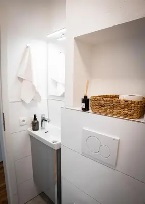 Küche/Küchenzeile in der Unterkunft Rennglück Apartments