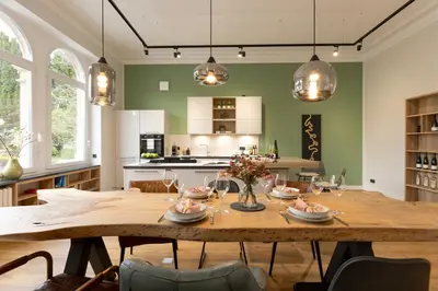 Küche/Küchenzeile in der Unterkunft Kontor 22 - Luxus Ferienwohnung mit Sauna und Garten