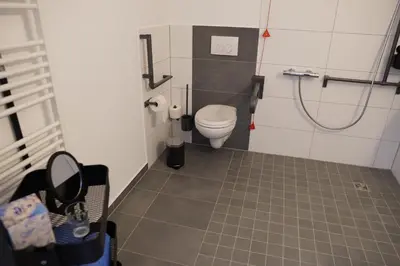 Ein Badezimmer in der Unterkunft ISA Rheinquartier - Moderne und barrierefreie Ferienapartments