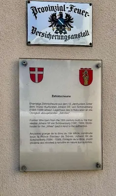 Ein Zertifikat, Auszeichnung, Logo oder anderes Dokument, das in der Unterkunft Zehntscheune Trier ausgestellt ist