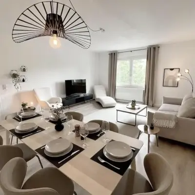 Design am Rhein I Traumlage Rheinufer I 3BR I Küche I öffentl Parkplätze I helloYOU apartments x BRIGHT Collection