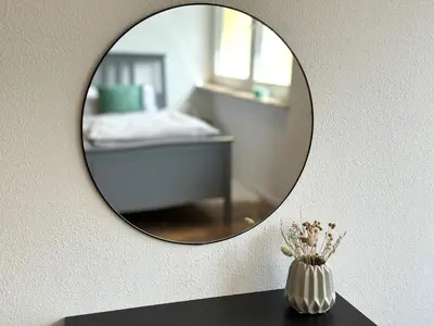 Ein Bett oder Betten in einem Zimmer der Unterkunft Ferienwohnung an der Eisdiele