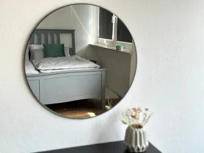 Ein Bett oder Betten in einem Zimmer der Unterkunft Ferienwohnung an der Eisdiele