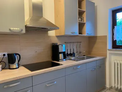 Küche/Küchenzeile in der Unterkunft Ferienwohnung Sara