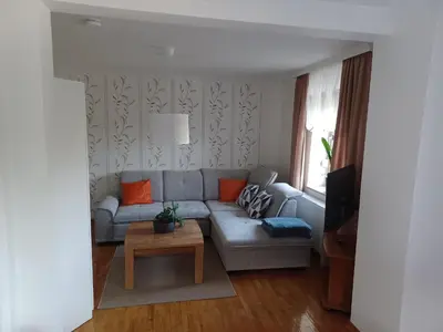 Ein Sitzbereich in der Unterkunft Ferienwohnung Milly