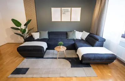 Ein Sitzbereich in der Unterkunft Gemütliche Wohnung in Koblenz