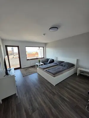 Ein Bett oder Betten in einem Zimmer der Unterkunft Gemütliche Ferienwohnung