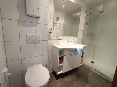 Ein Badezimmer in der Unterkunft Ferienwohnung Moselstrand