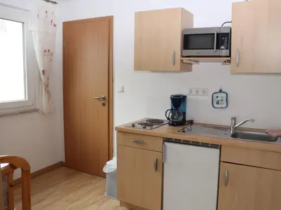 Küche/Küchenzeile in der Unterkunft Ferienwohnung Moselstrand