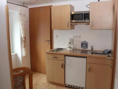 Küche/Küchenzeile in der Unterkunft Ferienwohnung Moselstrand