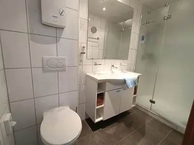 Ein Badezimmer in der Unterkunft Ferienwohnung Moselstrand