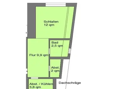 Grundriss der Unterkunft Oud Veerhuis anno 1633