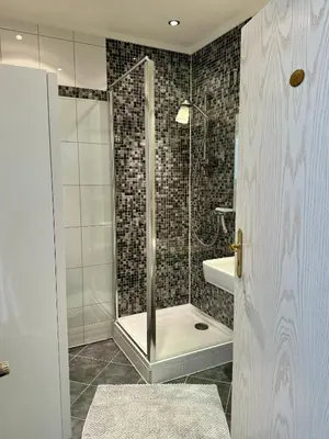 Ein Badezimmer in der Unterkunft Ferienwohnung Seensucht Bostalsee