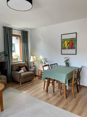 Ein Sitzbereich in der Unterkunft Ferienwohnung Marx