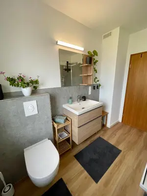 Küche/Küchenzeile in der Unterkunft Ferienwohnung Marx
