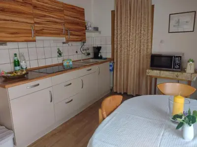 Küche/Küchenzeile in der Unterkunft Ferienwohnung Huhn