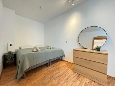 Ein Bett oder Betten in einem Zimmer der Unterkunft Loreley - Traumferien am Rhein
