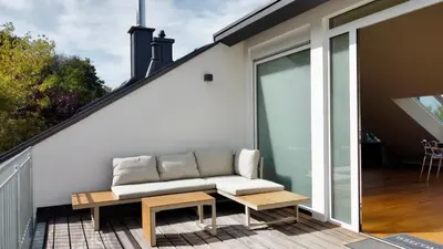 Ein Balkon oder eine Terrasse in der Unterkunft Moselloft
