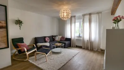 Ein Sitzbereich in der Unterkunft Mosel Appartment One - MIS
