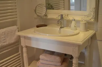 Ein Badezimmer in der Unterkunft Appartement am Oranienpark im Kurviertel