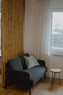 Ein Sitzbereich in der Unterkunft Ferienhaus 
