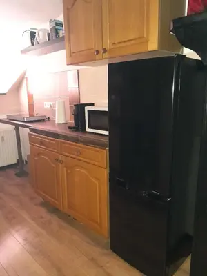 Küche/Küchenzeile in der Unterkunft Ferienwohnung 