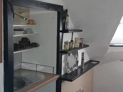 Küche/Küchenzeile in der Unterkunft Ferienwohnung 
