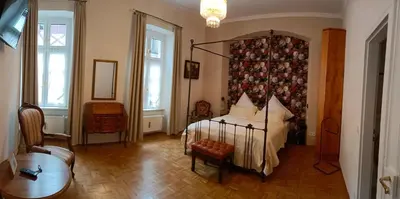 Ein Bett oder Betten in einem Zimmer der Unterkunft Ferienhaus Historischer Winzerverein Boutique B&B