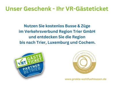 Ein Zertifikat, Auszeichnung, Logo oder anderes Dokument, das in der Unterkunft Wohlfühloase an der Mosel ausgestellt ist
