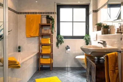 Ein Badezimmer in der Unterkunft Alte Scheune