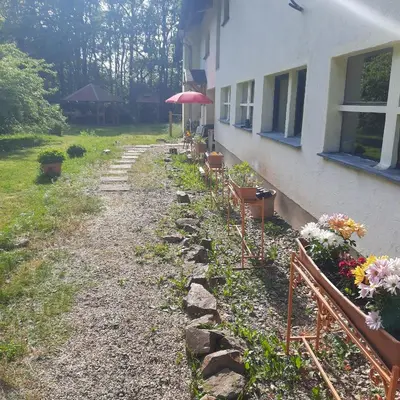 Ein Garten an der Unterkunft Waldesruh